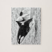Killer Whales in monochroom, Jigzaag Puzzle Legpuzzel (Verticaal)