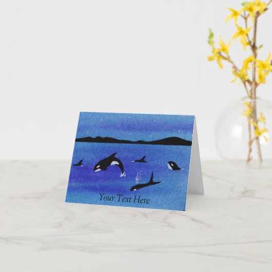 Killer Whales Kaart (Gele Bloem)