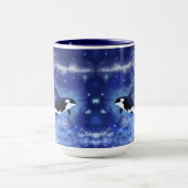 Killer Whales on Full Moon - Art Drager Blue Mok (Midden)