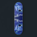 Killer Whales on Full Moon - Art Drager Blue Persoonlijk Skateboard<br><div class="desc">Killer Whales on Full Moon</div>