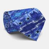 Killer Whales on Full Moon - Art Drawing - Stropdas (Opgerold)