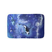 Killer Whales on Full Moon Blue Bath Mat (Voorkant)