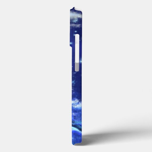 Killer Whales on Full Moon Blue Case-Mate iPhone Case (Achterkant / Links)