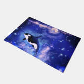 Killer Whales on Full Moon Doormat - Blue Nigh Deurmat (Schuin)