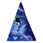 Killer Whales on Full Moon - Kunsttekening Feesthoedjes (Rechts)