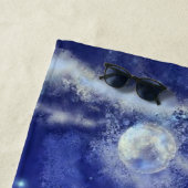 Killer Whales on Full Moon - Kunsttekening Strandlaken (In situ)