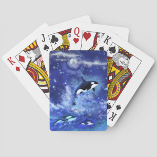 Killer Whales on Full Moon Plays Pokerkaarten