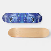 Killer Whales on Full Moon Skateboard - Blauw (Horizontaal)