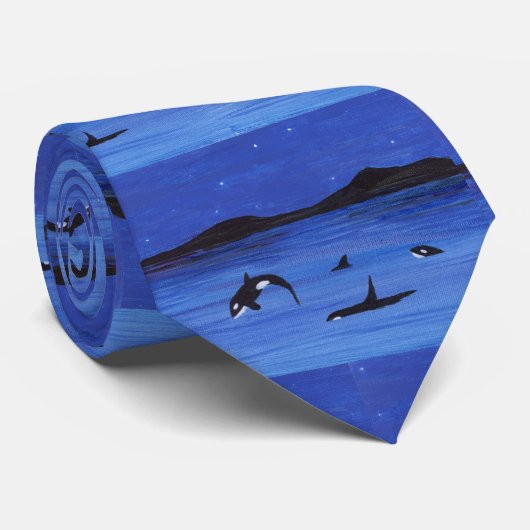 Killer Whales Stropdas (Opgerold)