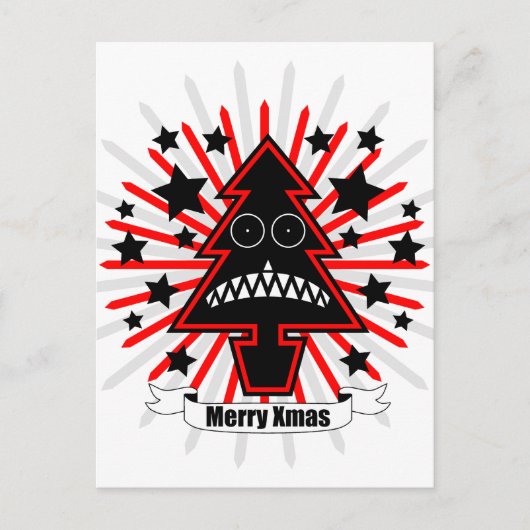Killer Xmas Tree Feestdagenkaart (Voorkant)