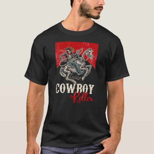 Killers Graphic Cowboy Riding Horse Western Desert T-shirt (Voorkant)