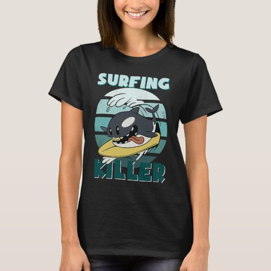 Killerwal Surf Ocean  Men's Boys Children's Orca T-shirt (Voorkant)
