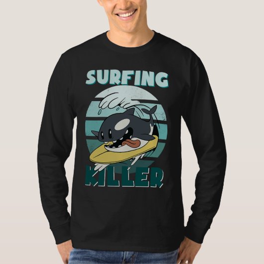 Killerwal Surf Ocean  Men's Boys Children's Orca T-shirt (Voorkant)