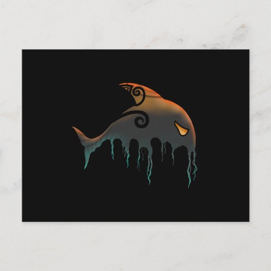 killerwalvis Halloween Briefkaart (Voorkant)