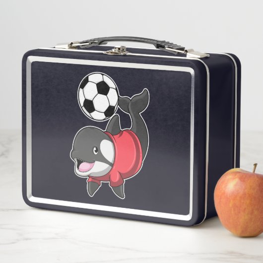 Killerwhale als voetbalspeler met Voetbal (In situ)