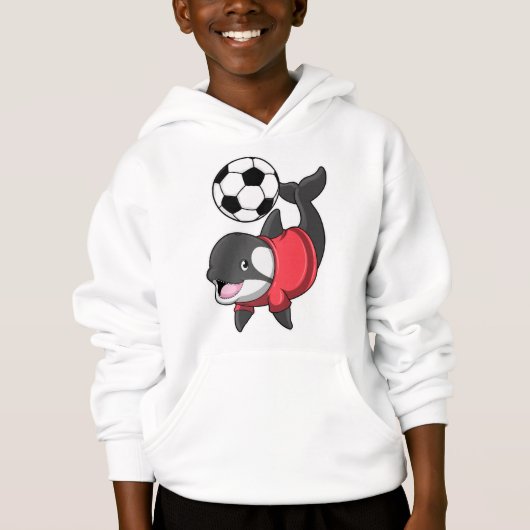 Killerwhale als voetbalspeler met Voetbal (Voorkant)