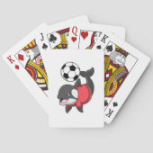 Killerwhale als voetbalspeler met Voetbal Pokerkaarten (Achterkant)