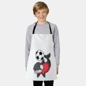 Killerwhale als voetbalspeler met Voetbal Schort (Gedragen)