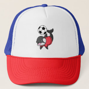 Killerwhale als voetbalspeler met Voetbal Trucker Pet