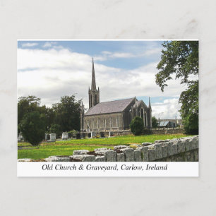 Killeshin Church & Graveyard, bij Carlow, Ierland Feestdagenkaart