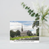 Killeshin Church & Graveyard, bij Carlow, Ierland Feestdagenkaart (Staand voorkant)