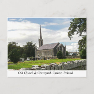 Killeshin-kerk en begraafplaats, nabij Carlow, Ier Feestdagenkaart