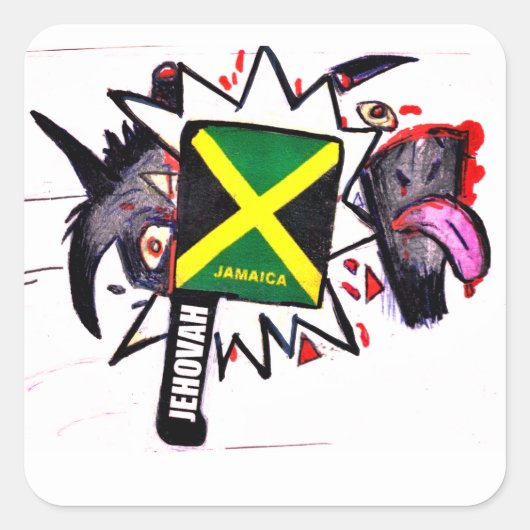 KILLGOAT-Stickers Vierkante Sticker (Voorkant)