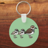 Killherten en twee kuikens sleutelhanger (Voorkant)