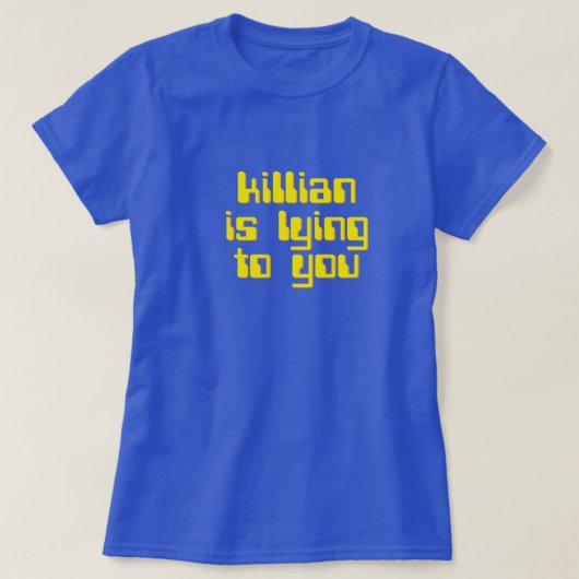 Killian liegt tegen je. Het lopende t-shirt van he (Design voorkant)