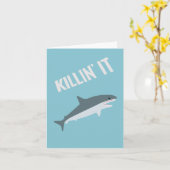 Killin It Shark Kaart (Gele Bloem)