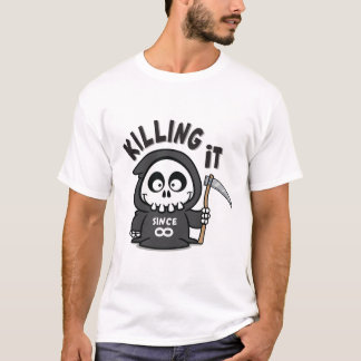 Killing It Grim Reaper Mannen-T-shirt T-shirt