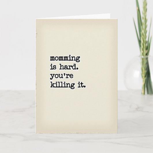 Killing It Moeders Schrijfmachine Kaart (Voorkant)