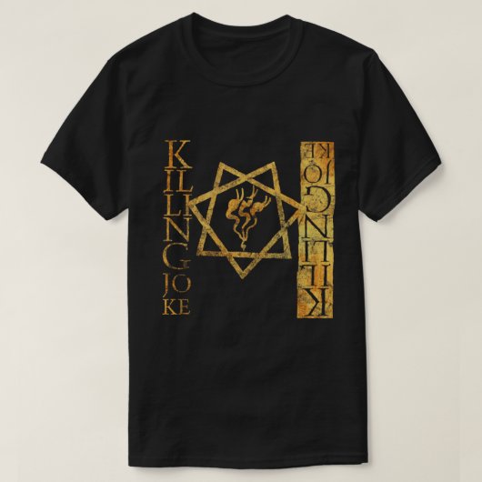 killing joke gothic rock golden grunge distressed t-shirt (Design voorkant)