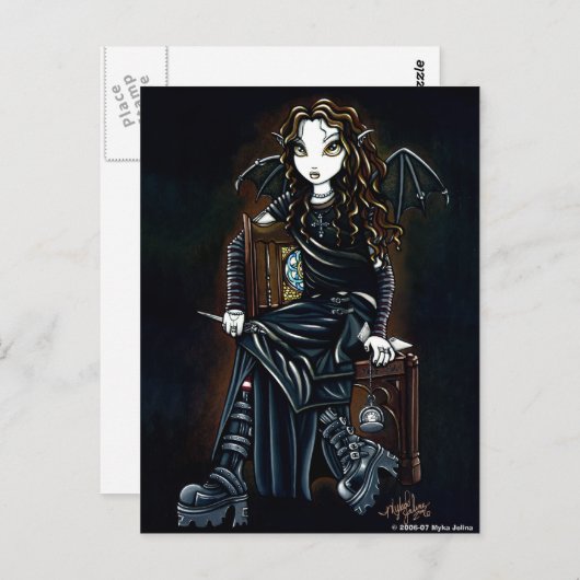 "Killing Time" Dark Fae Briefkaart (Voorkant / Achterkant)