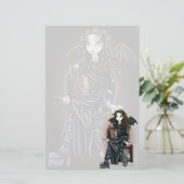 "Killing Time" Gothic School Girl Fairy Stationery Briefpapier (Staand voorkant)