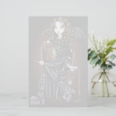 "Killing Time" Gothic School Girl Fairy Stationery Briefpapier (Staand voorkant)