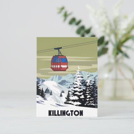 Killington Ski Area Winter Vermont  Briefkaart (Staand voorkant)