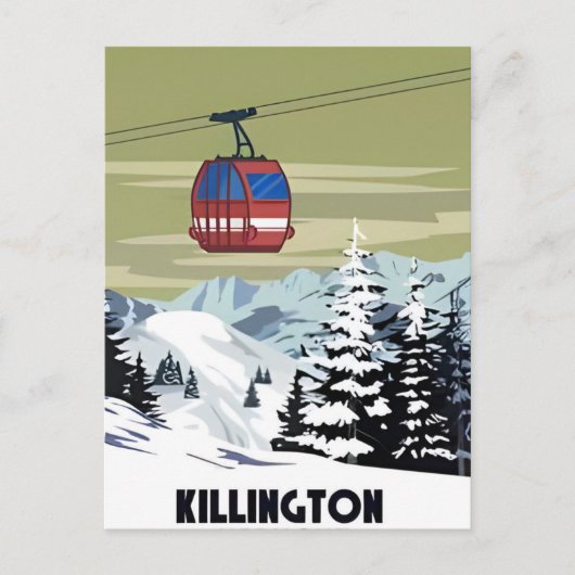 Killington Ski Area Winter Vermont  Briefkaart (Voorkant)