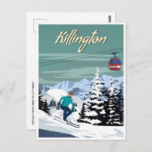 Killington Ski Area Winter Vermont  Briefkaart (Voorkant / Achterkant)