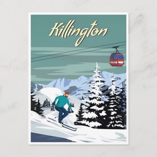 Killington Ski Area Winter Vermont  Briefkaart (Voorkant)