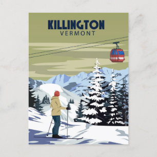 Killington Ski Area Winter Vermont  Briefkaart