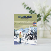 Killington Ski Area Winter Vermont  Briefkaart (Staand voorkant)