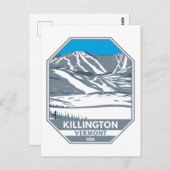 Killington Ski Area Winter Vermont Briefkaart (Voorkant / Achterkant)