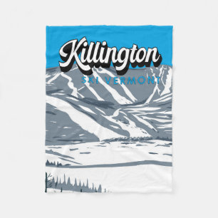 Killington Ski Area Winter Vermont  Fleece Deken