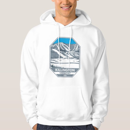 Killington Ski Area Winter Vermont Hoodie (Voorkant)