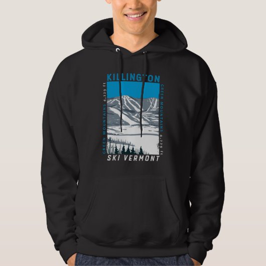 Killington Ski Area Winter Vermont  Hoodie (Voorkant)