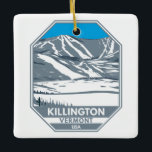 Killington Ski Area Winter Vermont Keramisch Ornament<br><div class="desc">Killington Winter art design toont het winterlandschap.</div>