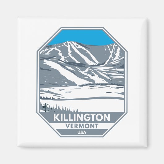 Killington Ski Area Winter Vermont Magneet (Voorkant)