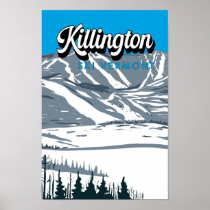Killington Ski Area Winter Vermont  Poster