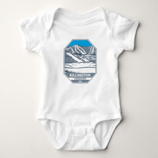 Killington Ski Area Winter Vermont Romper (Voorkant)
